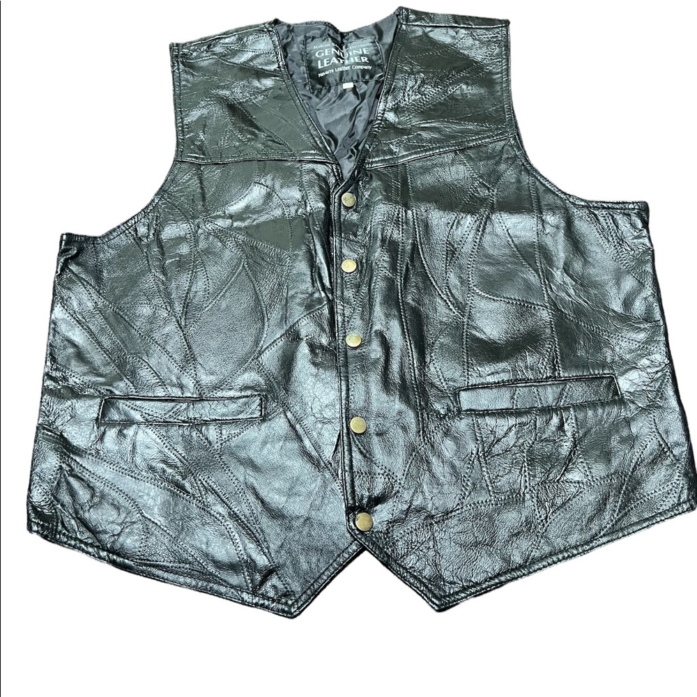 Navarre Italian Stone Design Genuine Stone  Men Genuine Leather Size XXL